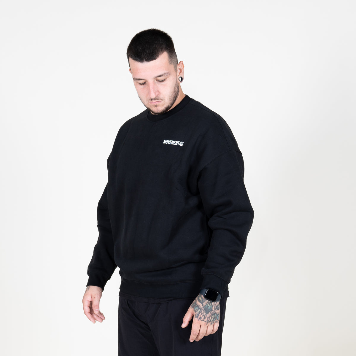 SUDADERA CUELLO REDONDO UNISEX URBAN | NEGRO