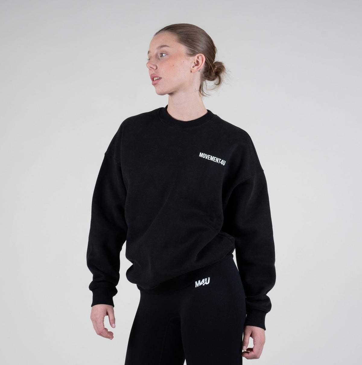 SUDADERA CUELLO REDONDO UNISEX URBAN | NEGRO