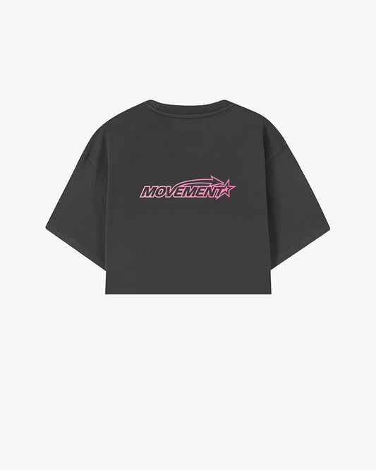 CROP TOP OVERSIZE STAR GREY