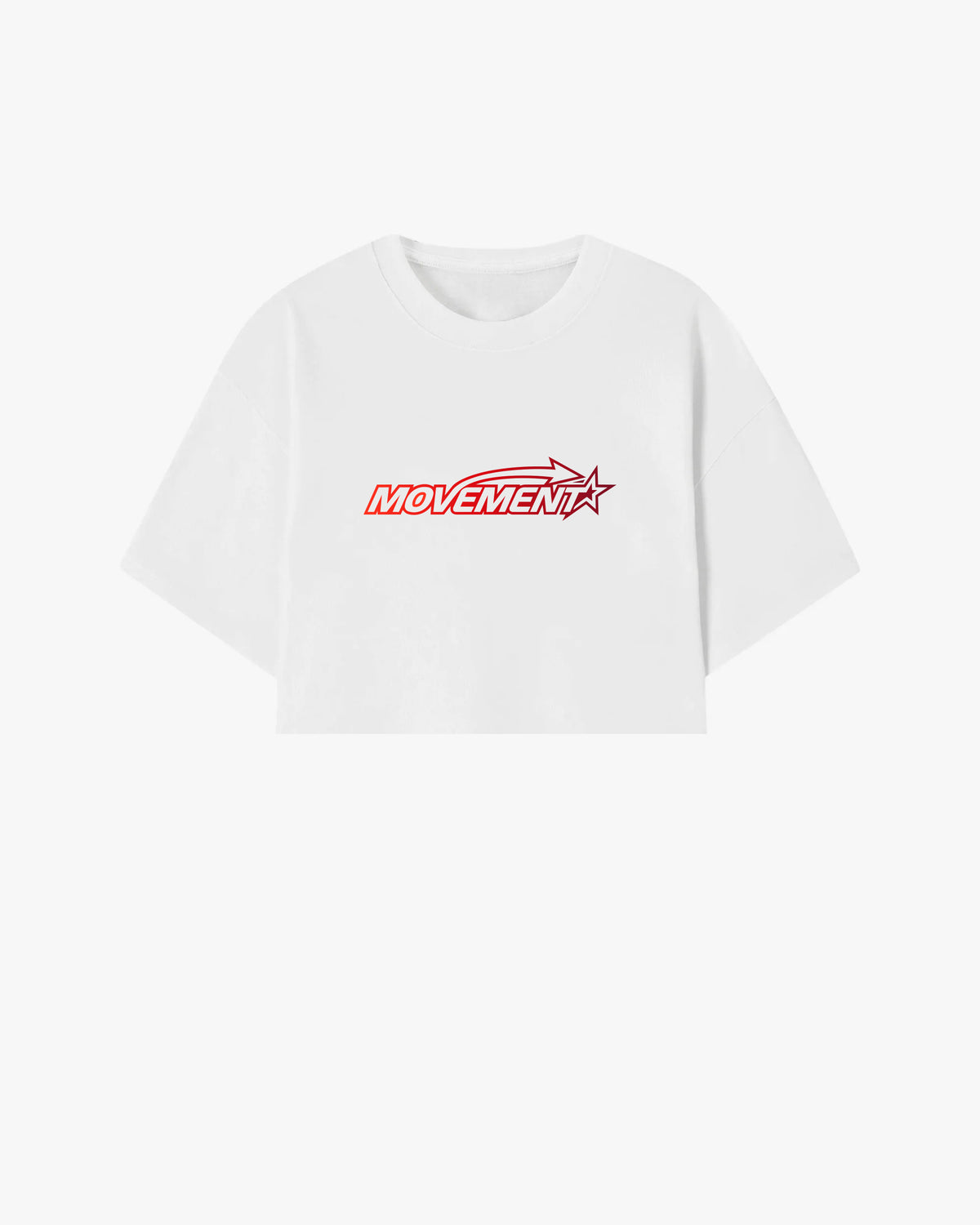 CROP TOP OVERSIZE TRAINING STAR WHITE