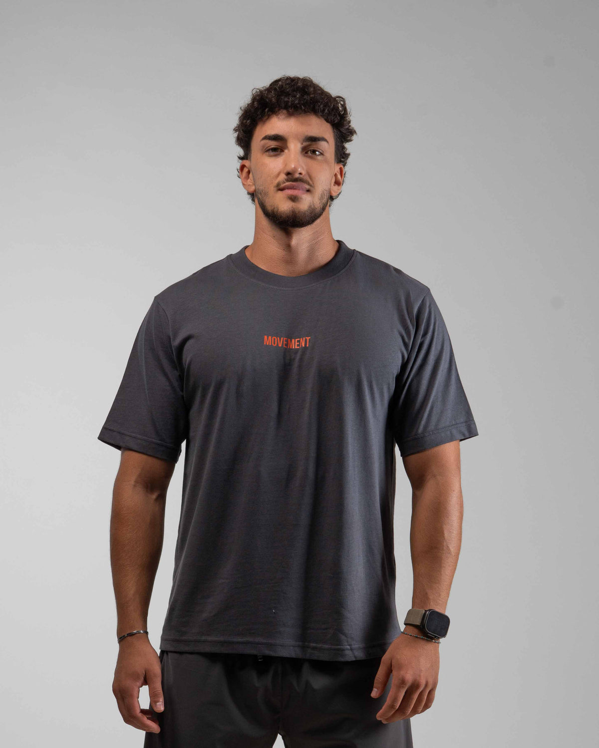 CAMISETA OVERSIZE WORK IN SILENCE GRAY ORANGE