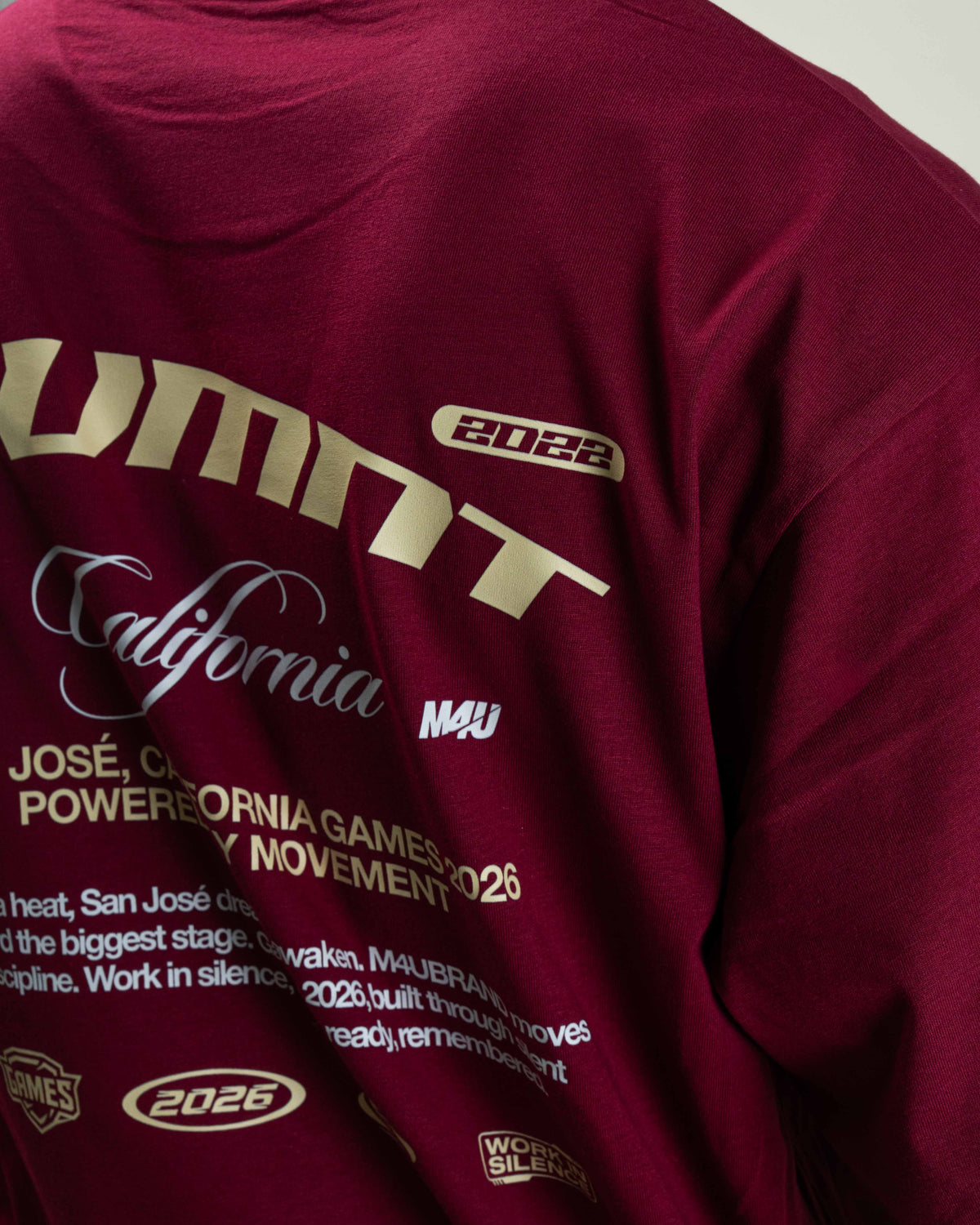 CAMISETA OVERSIZE MVMNT CALIFORNIA BURGUNDY