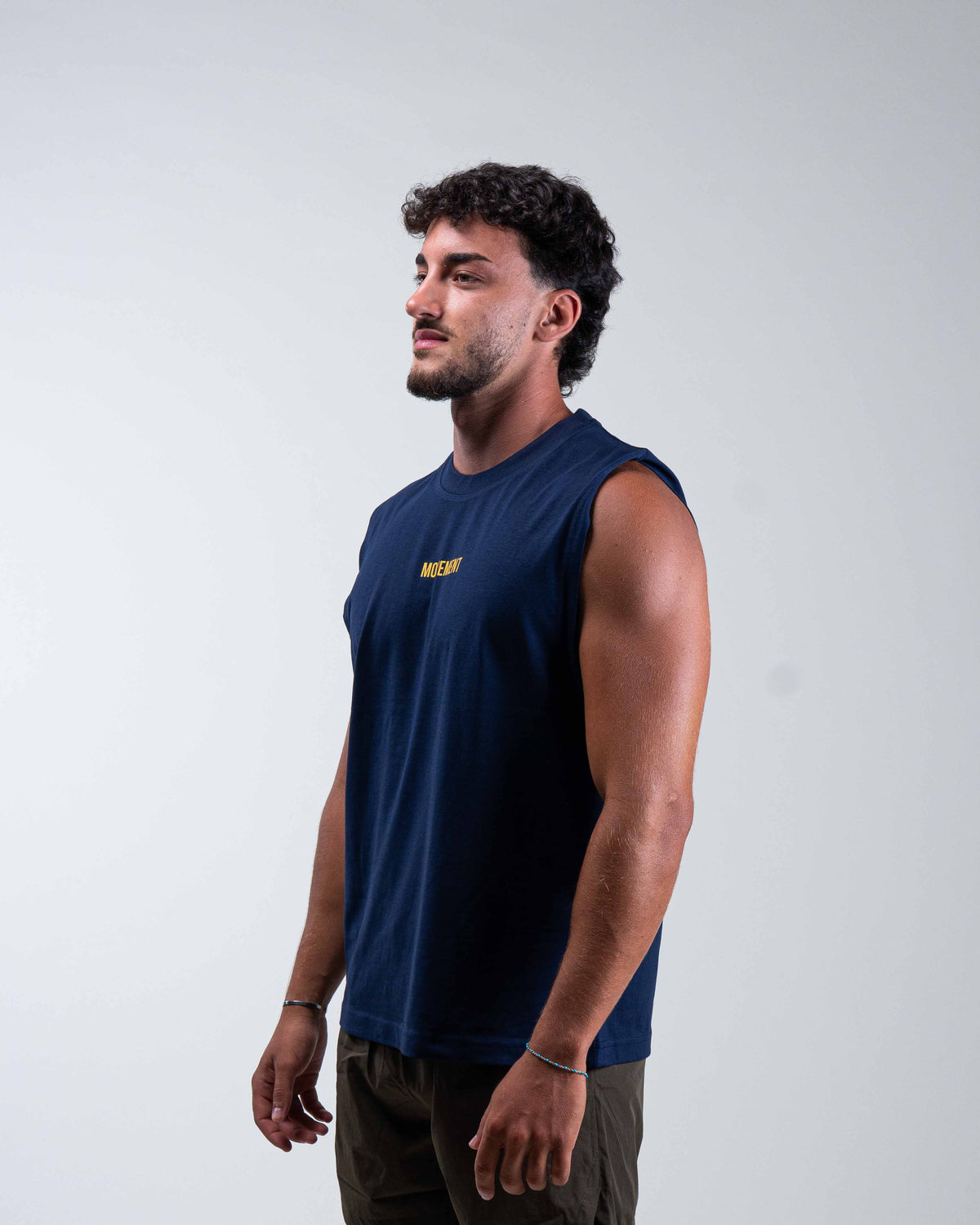 TANK TOP TRAINING WORK IN SILENCE BUTTER NAVY