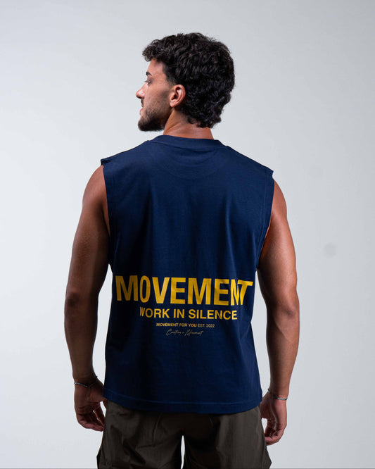 TANK TOP TRAINING WORK IN SILENCE BUTTER NAVY
