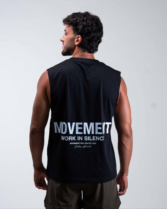 TANK TOP TRAINING WORK IN SILENCE BLACK