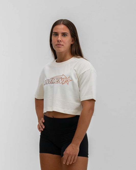 CROP TOP OVERSIZE TRAINING STAR CREAM