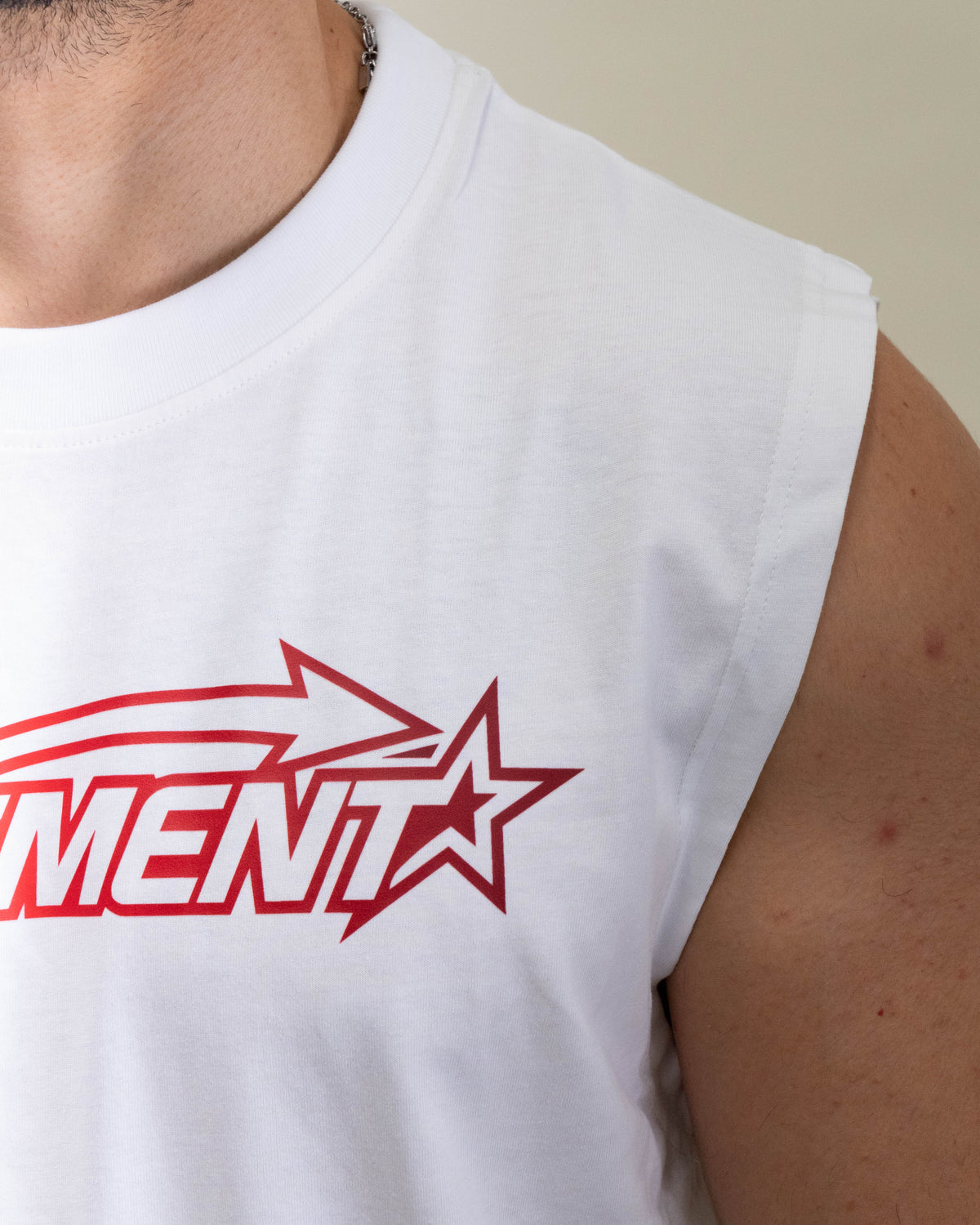 TANK TOP TRAINING STAR WHITE