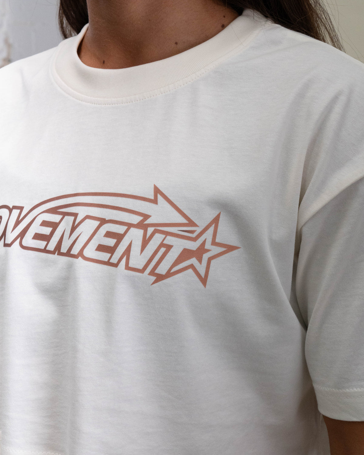 CROP TOP OVERSIZE TRAINING STAR CREAM