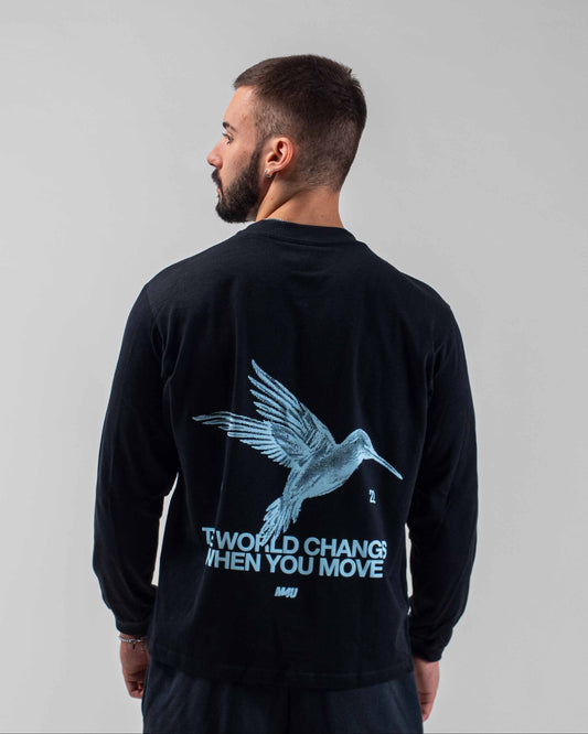 LONGSLEEVE OVERSIZE HOVER BLACK