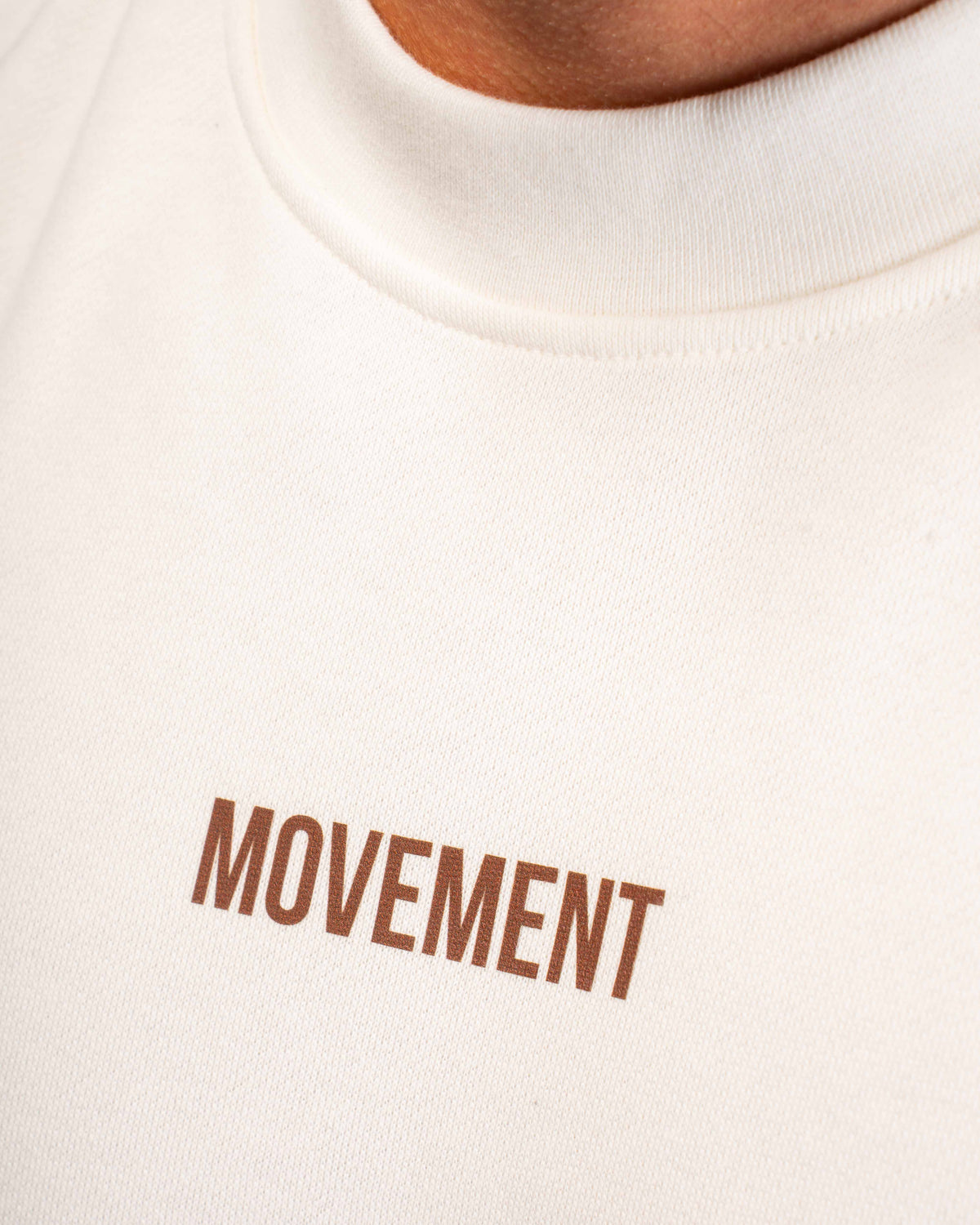SUDADERA OVERSIZE CUELLO REDONDO UNISEX CREAM