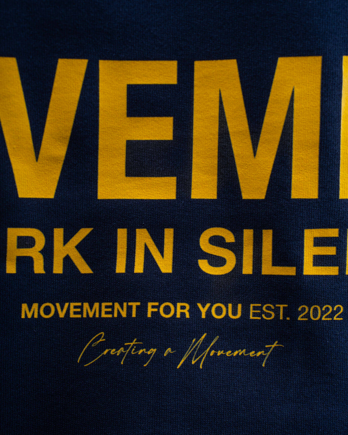 CAMISETA OVERSIZE WORK IN SILENCE NAVY BLUE