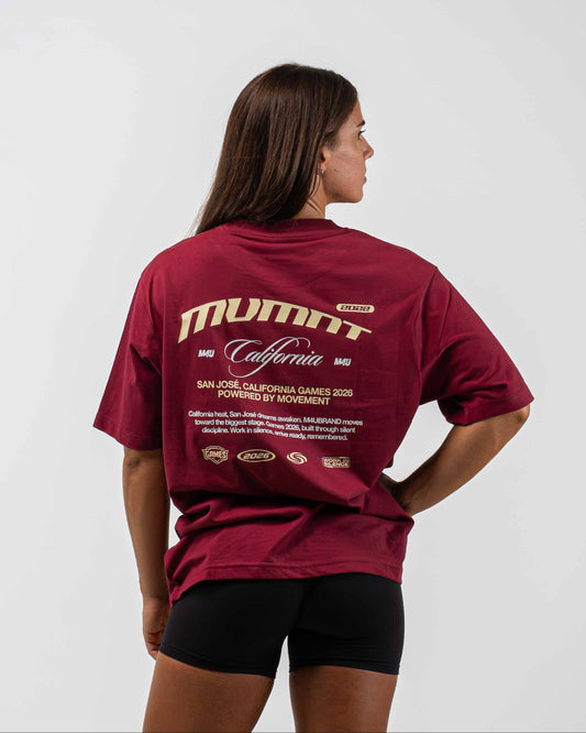 CAMISETA OVERSIZE MVMNT CALIFORNIA BURGUNDY