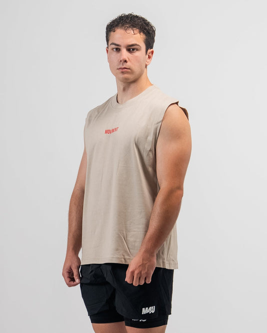TANK TOP TRAINING WORK IN SILENCE RED SAND