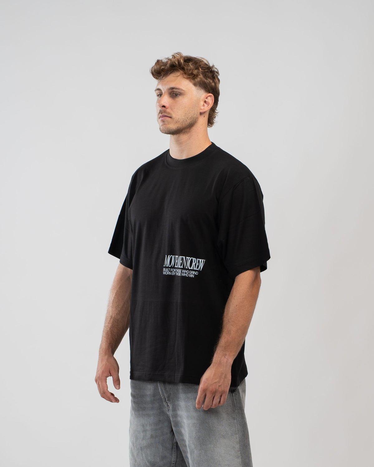OVERSIZE TRAINING MOVEMENT CREW BLACK
