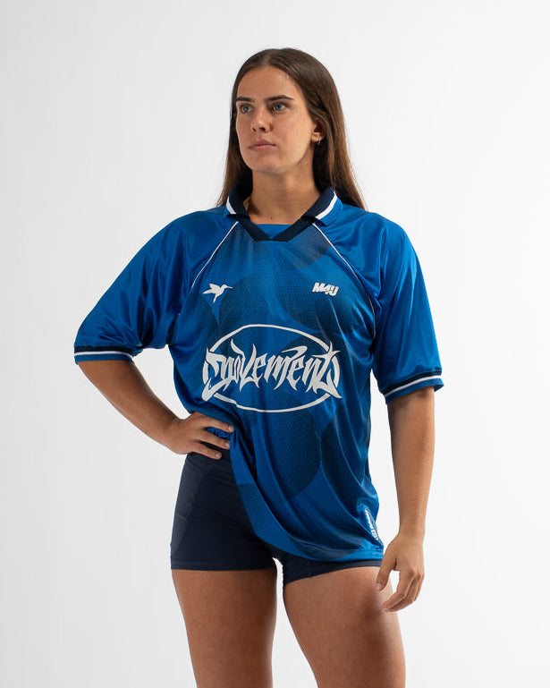 FOOTBALL VINTAGE OVERSIZE T-SHIRT ANNIVERSARY DROP BLUE