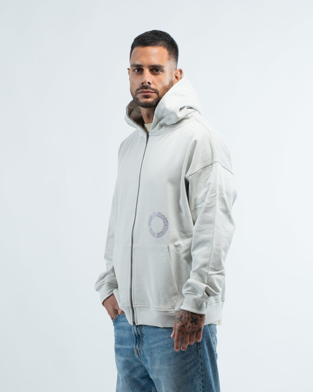 ZIPPER OVERSIZE 360 GLACIAR GREY