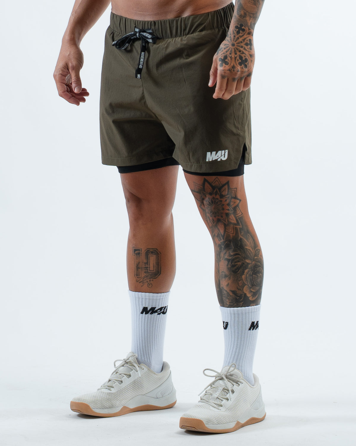 SHORTS 2 EN 1 GREEN OLIVE