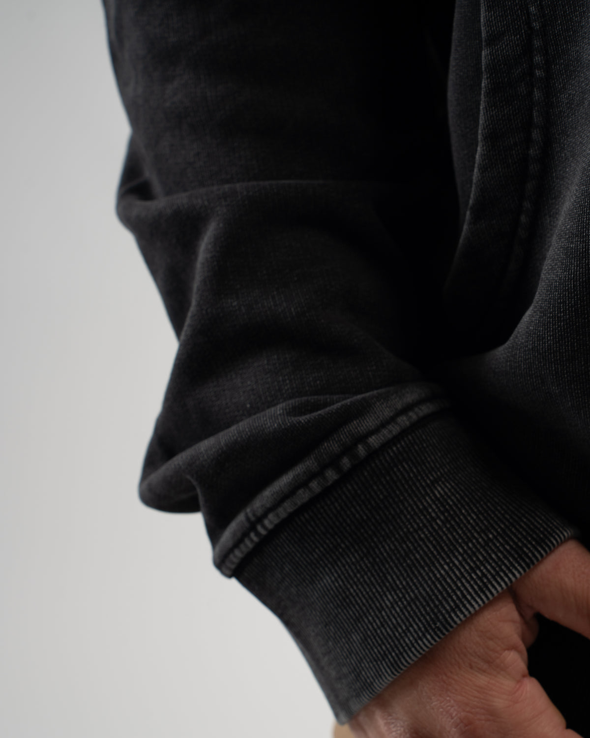 HOODIE OVERSIZE WASHED EFFECT BLACK