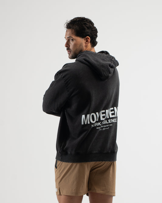 HOODIE OVERSIZE WASHED EFFECT BLACK