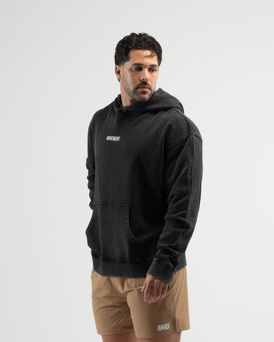 HOODIE OVERSIZE WASHED EFFECT BLACK