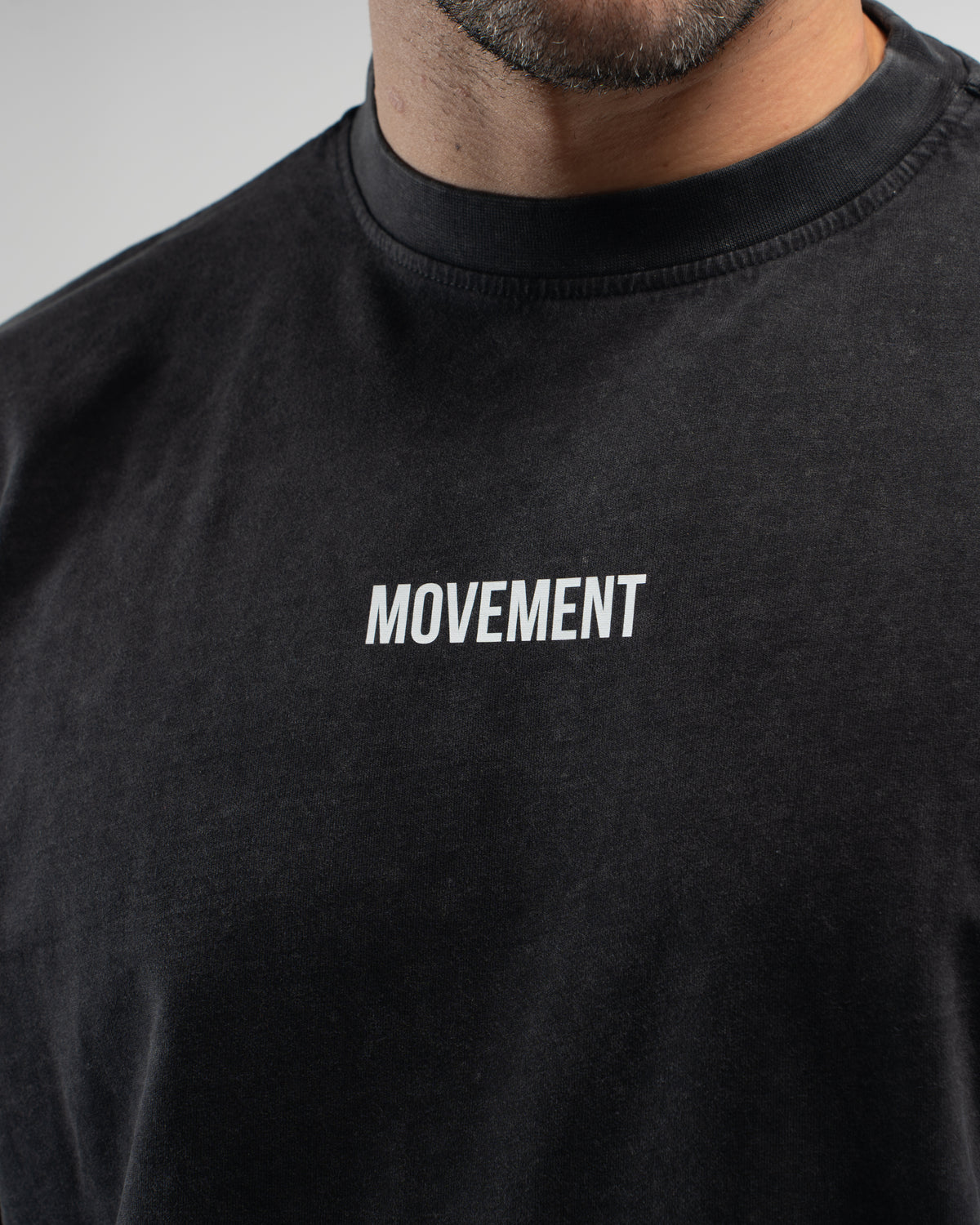 OVERSIZE WASHED EFECT BLACK WORK IN SILENCE