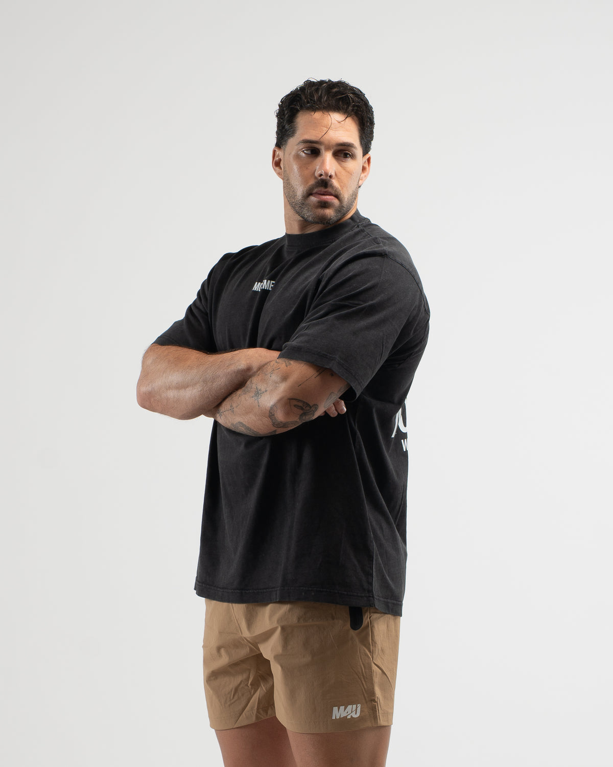 OVERSIZE WASHED EFECT BLACK WORK IN SILENCE