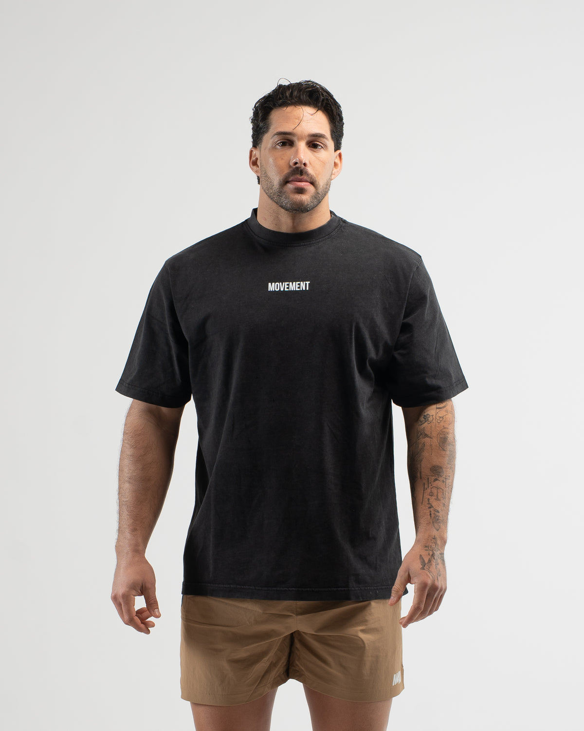 OVERSIZE WASHED EFECT BLACK WORK IN SILENCE