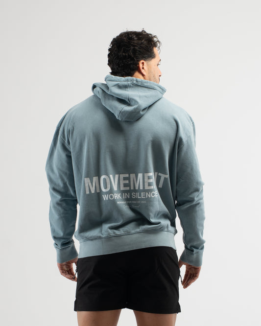 HOODIE OVERSIZE WASHED EFFECT BLUE