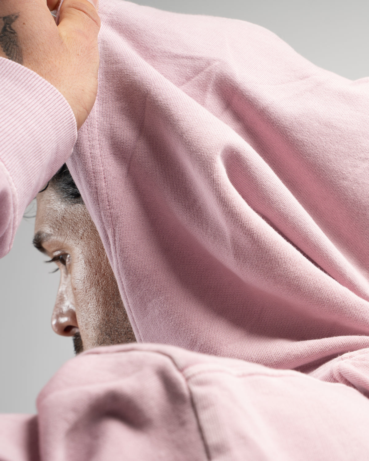 HOODIE OVERSIZE WASHED EFFECT PINK
