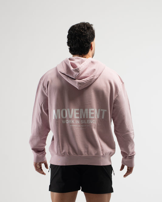 HOODIE OVERSIZE WASHED EFFECT PINK