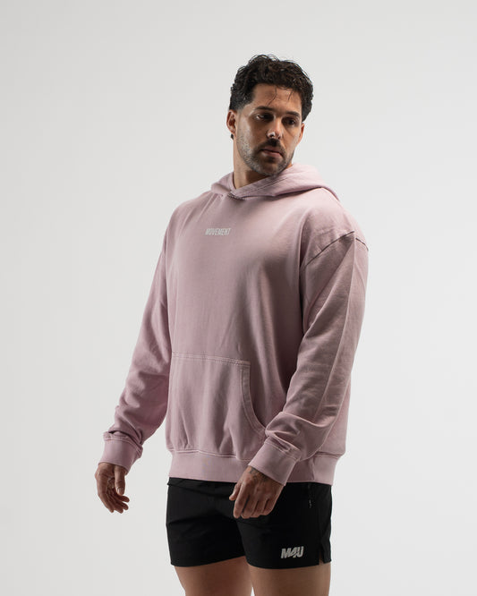 HOODIE OVERSIZE WASHED EFFECT PINK