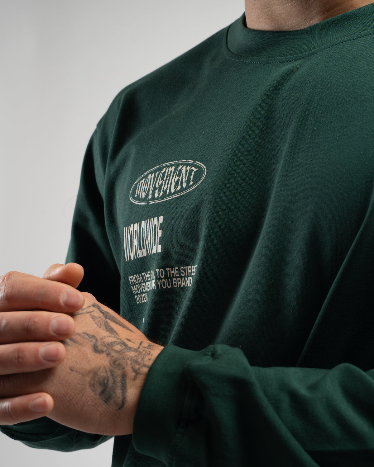 LONGSLEEVE OVERSIZE LOWLIGHTS GREEN