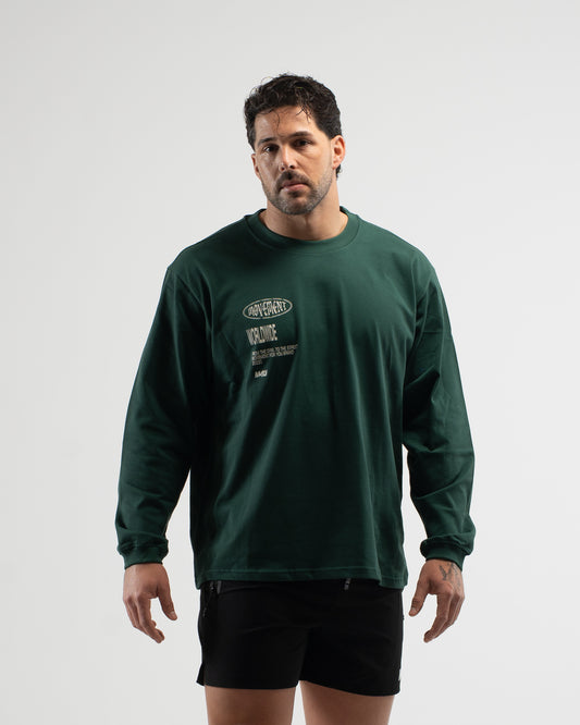 LONGSLEEVE OVERSIZE LOWLIGHTS GREEN