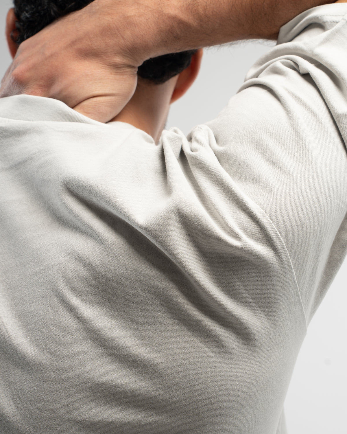 OVERSIZE WASHED EFECT GRAY WORK IN SILENCE