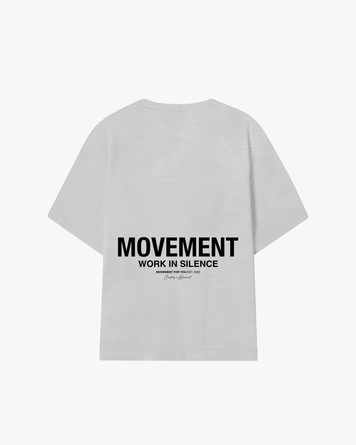 OVERSIZE WASHED EFECT GRAY WORK IN SILENCE