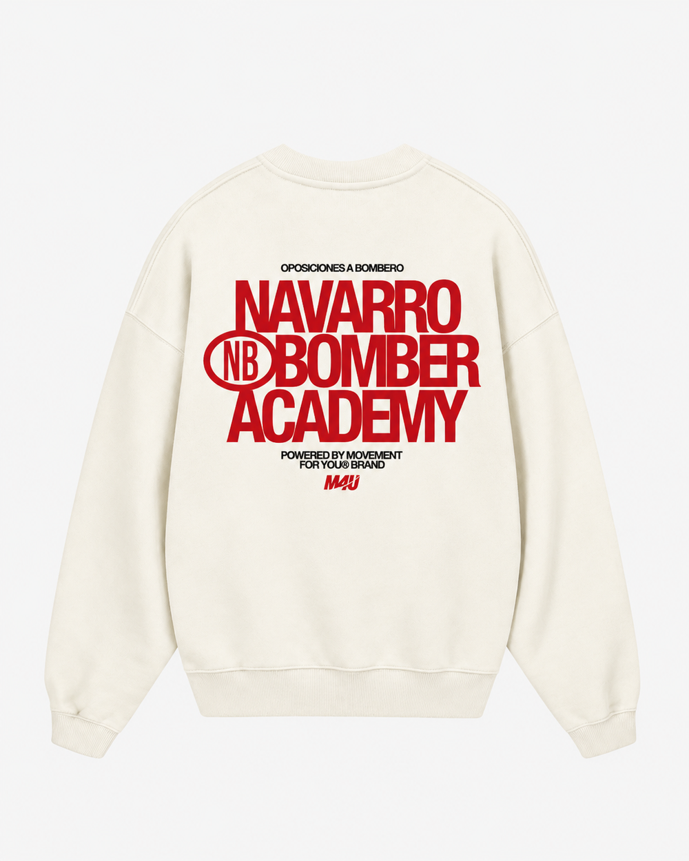 SUDADERA OVERSIZE CUELLO REDONDO NAVARRO BOMBER x M4U
