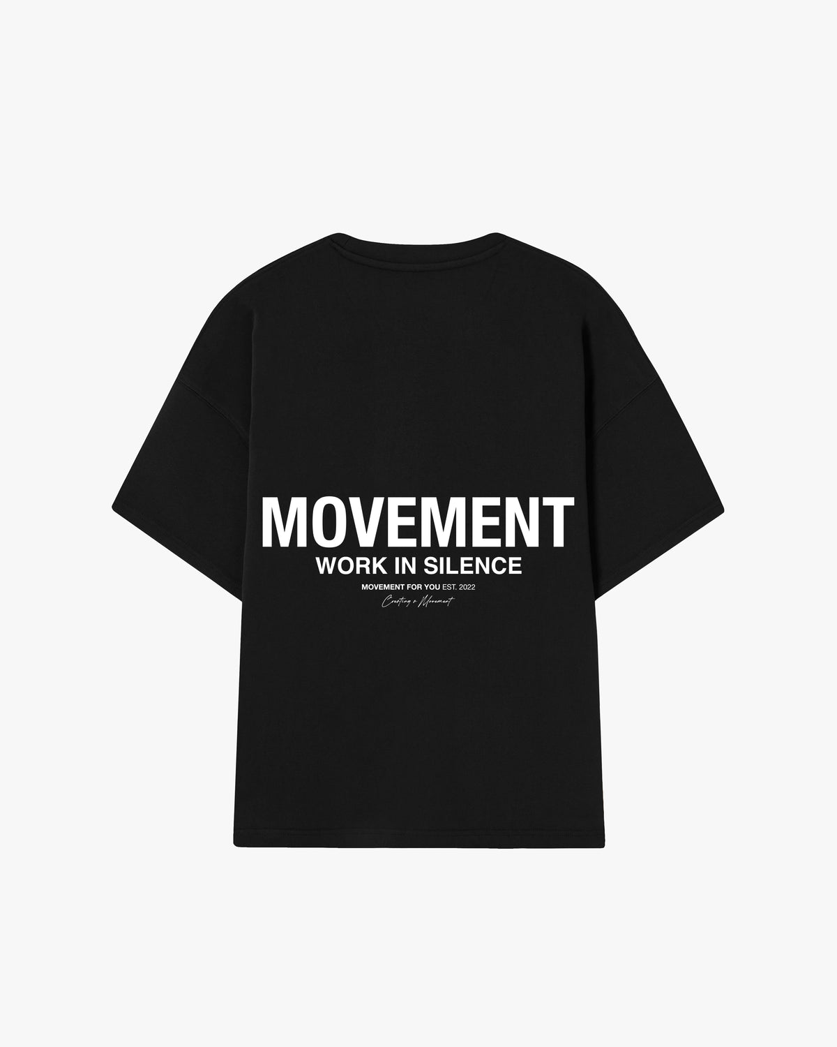CAMISETA OVERSIZE WORK IN SILENCE BLACK