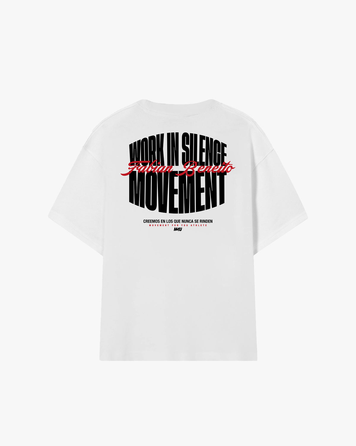 CAMISETA OVERSIZE FABIAN BENEITO WORK IN SILENCE WHITE