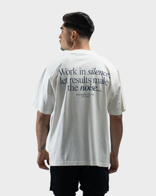 OVERSIZE TRAINING WORK IN SILENCE LET RESULTS NAVY CREAM