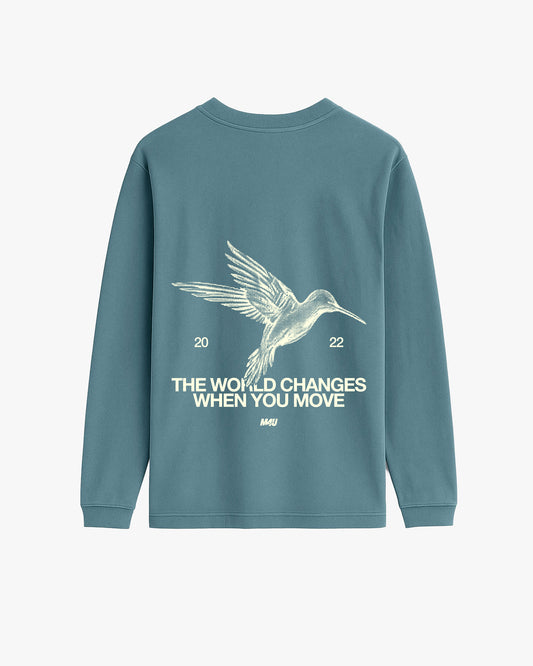 LONGSLEEVE OVERSIZE HOVER BLUE