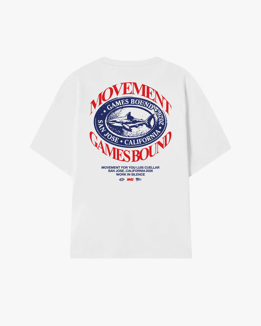 CAMISETA OVERSIZE LUIS CUELLAR GAMES BOUND WHITE